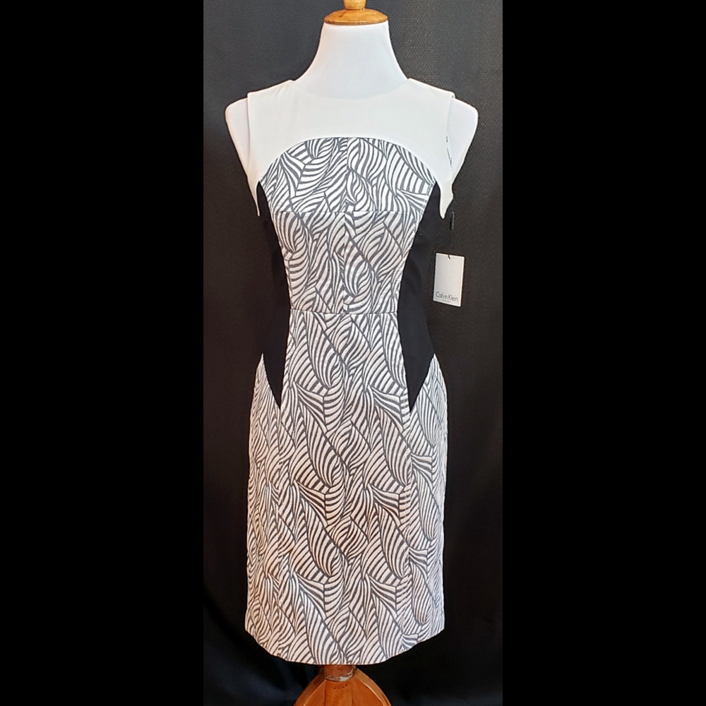 Calvin Klein fitted sleeveless dress